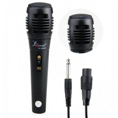 Microfone Dinâmico Chave On Off P10 Knup Kp-m0001